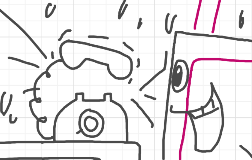 A panel from I've Been Everywhere, Man, episode nine of the Board Boards object show by Furretwalk/WalkingFurret.